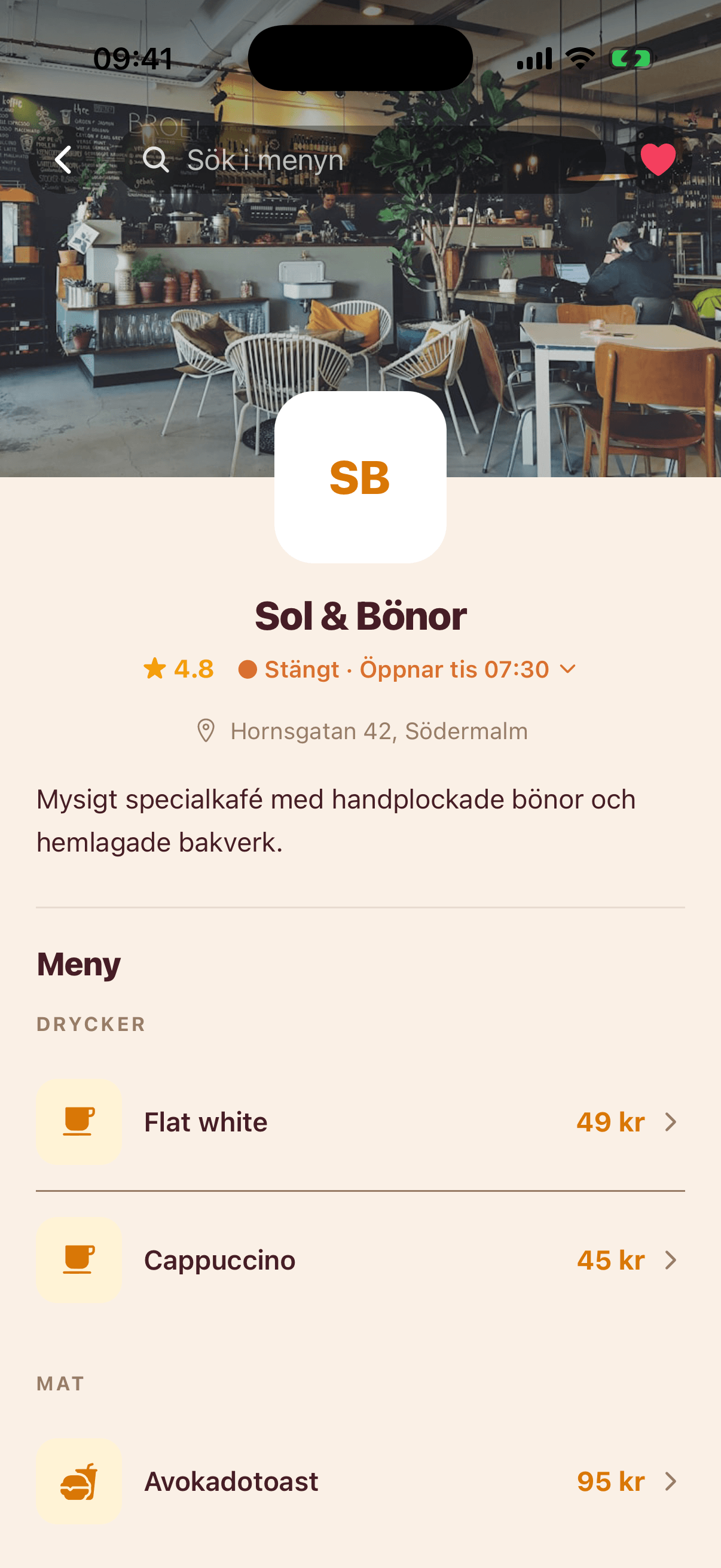 Kafé & meny